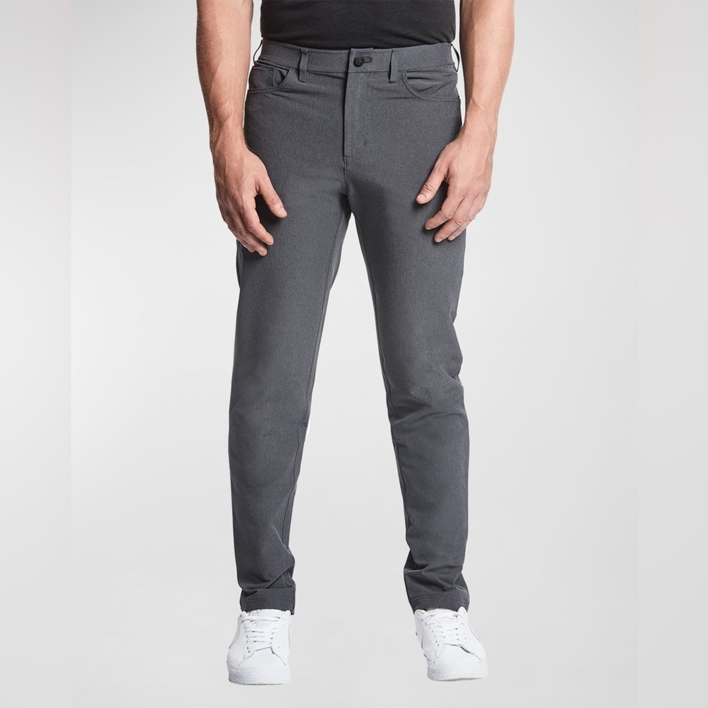 Public Rec Men's Workday Slim-Fit Tech Pants Grey